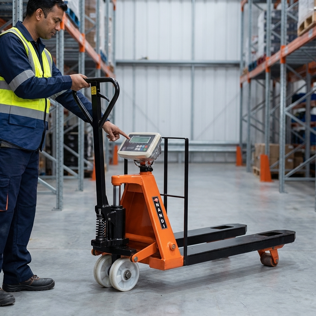 Hydraulic Pallet Truck with Weighing Scale — View 3