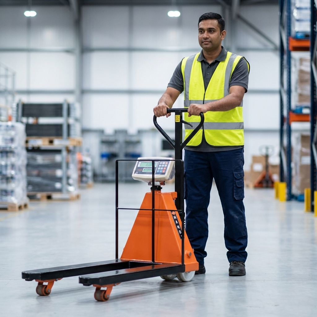 Hydraulic Pallet Truck with Weighing Scale — View 4